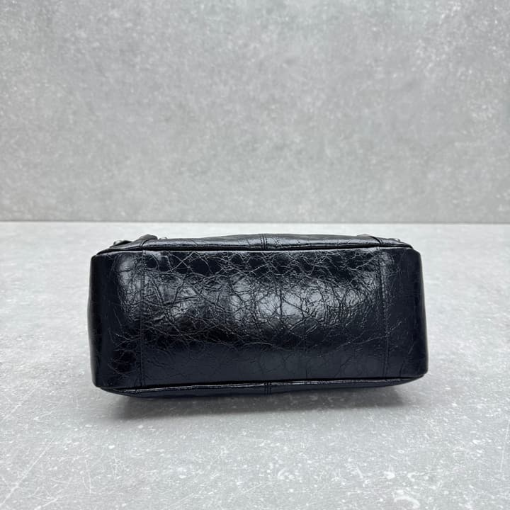 Balenciaga Le City Moto Hobo Bag – 25FW in Oil Wax Black