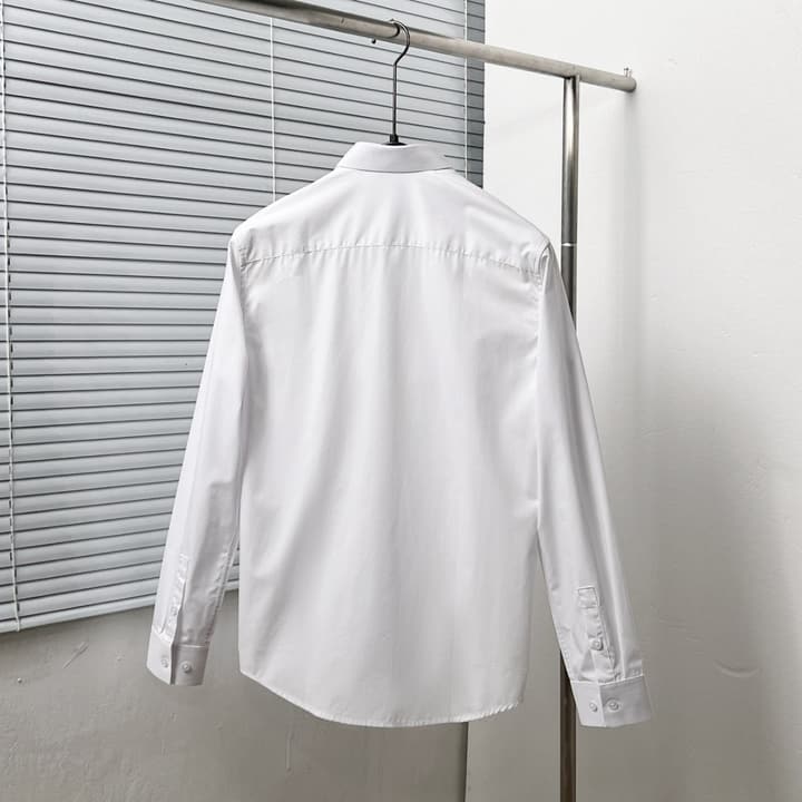 Dior Classic CD Metal Placket Shirt in Bright White