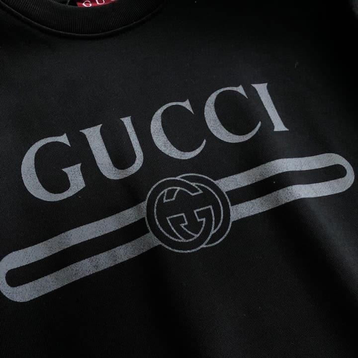 Gucci Classic Logo Crewneck Sweatshirt – 2025FW in Classic Black