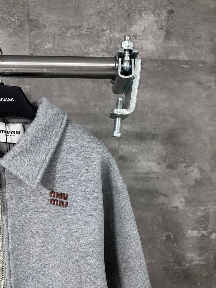 Miu Miu Lapel Zip Sweatshirt – 24FW