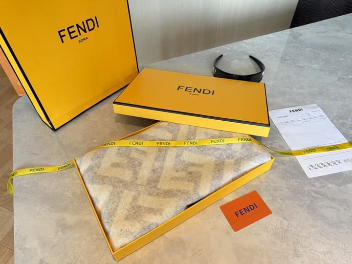 Fendi FF Monogram Cashmere Scarf