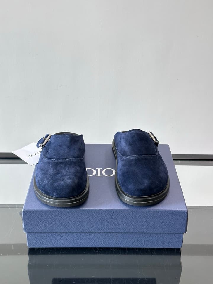 Dior Oblique Closed-Toe Mules in Black