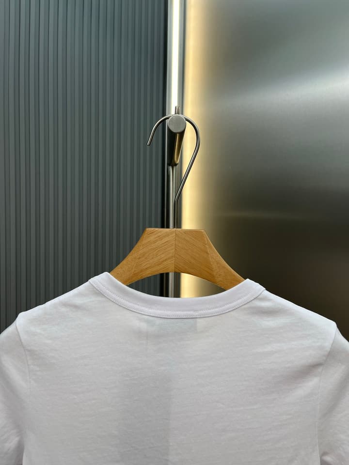 Gucci Fleece Logo Knit Cotton T-Shirt – 2026SS in White - Purple Logo