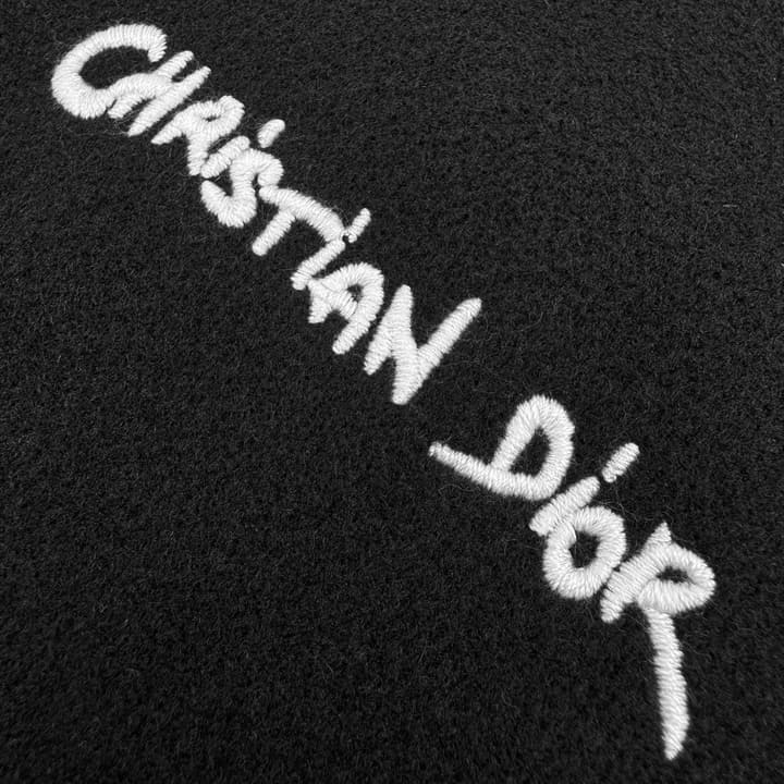 Dior Christian Embroidered Velvet Leather Baseball Jacket