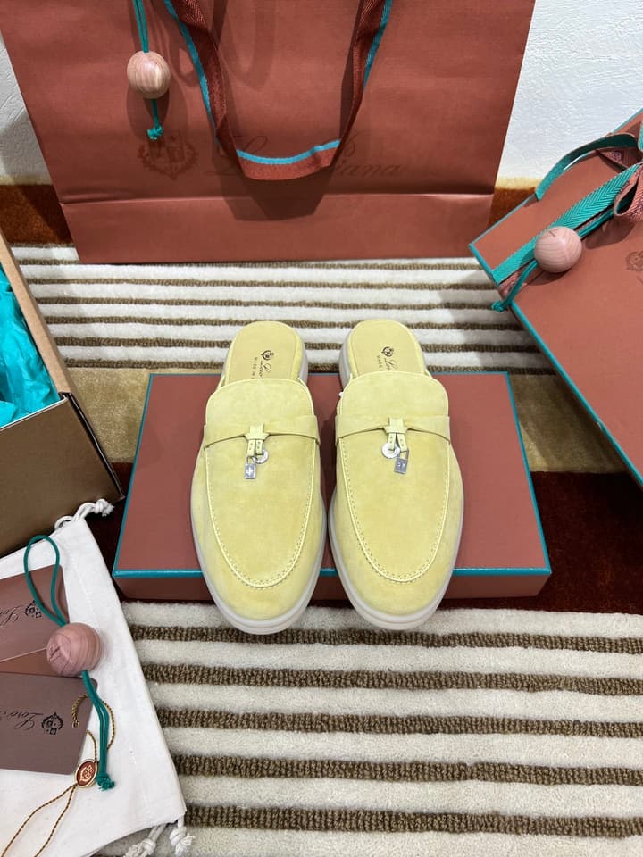 Loro Piana Women's Mules in Aqua Blue Suede