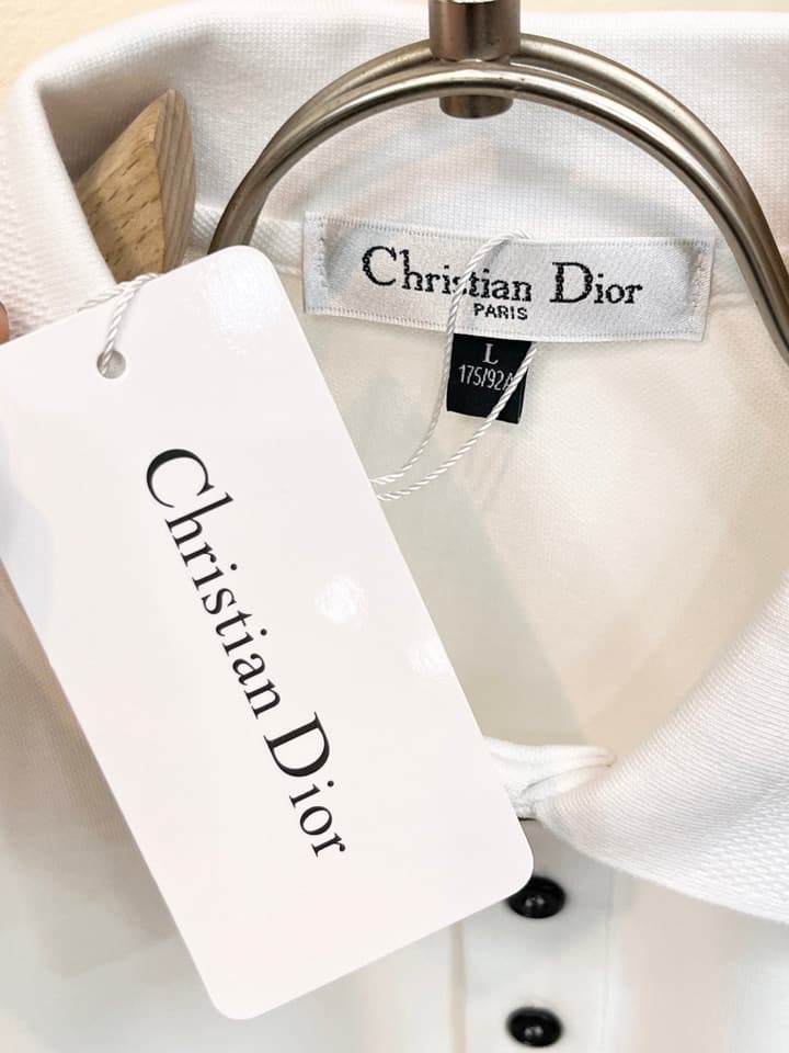 Dior Embroidered Logo Piqué Cotton Polo Shirt – 2026 Spring/Summer Collection in Classic Black