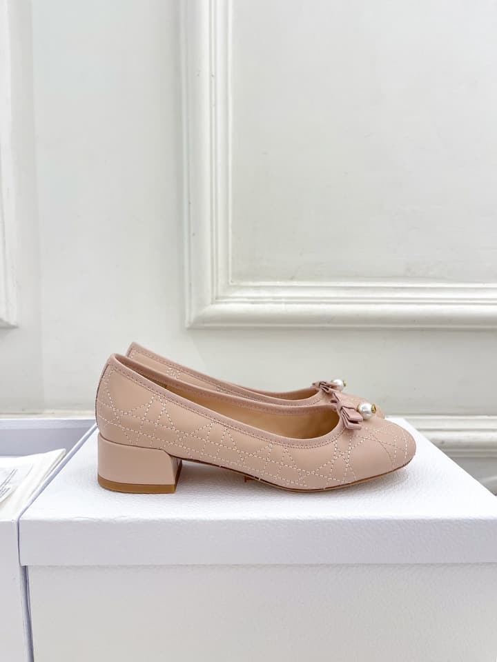Dior Cannage Pearl Ballet Pumps – 2024 Spring/Summer Collection in Black