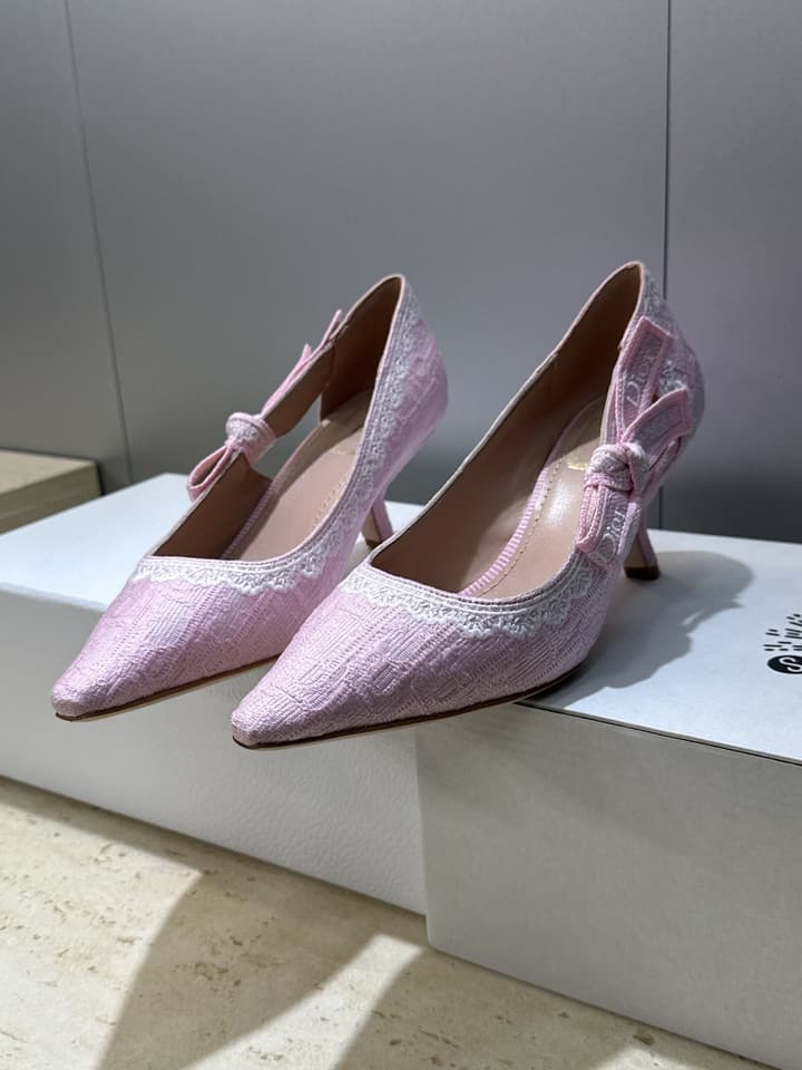 Dior J'Adior Dentelle Jelly Bow Pumps – 2026 Early Spring Collection in Black 6.5cm Heel