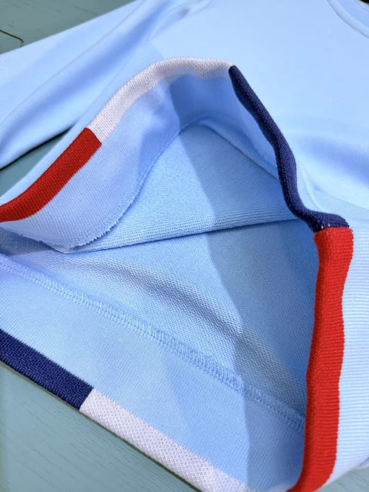 Moncler Baby Sweatshirt and Pants Set – Kids Collection – 2025SS in Light Blue With Tricolor Trim
