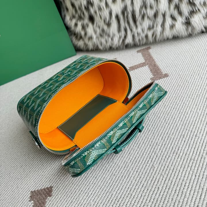 Goyard Muse Mini Vanity Case in Bright Orange Goyardine