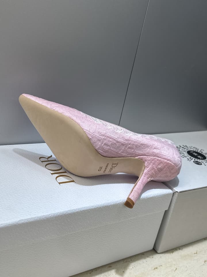 Dior J'Adior Dentelle Jelly Bow Pumps – 2026 Early Spring Collection in Black 6.5cm Heel