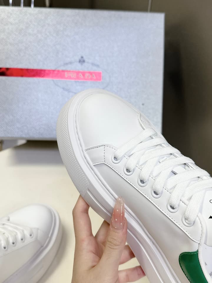 Prada Retro Platform Sneakers in White Sneaker 1