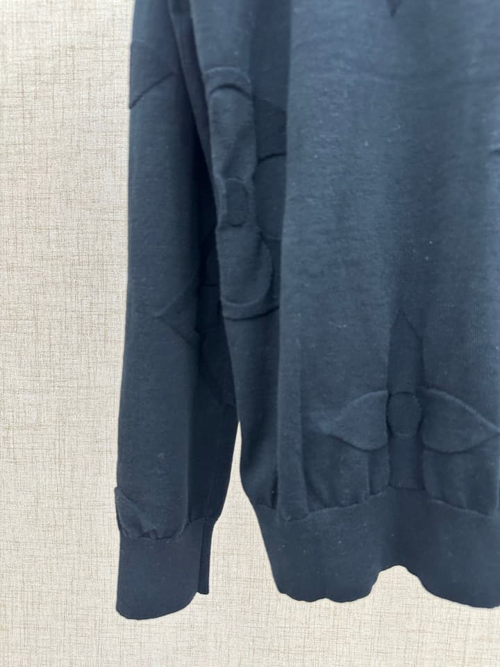 Louis Vuitton MONOGRAM Embossed Crewneck Sweater – 25FW in Dark Embossed Monogram Sweater