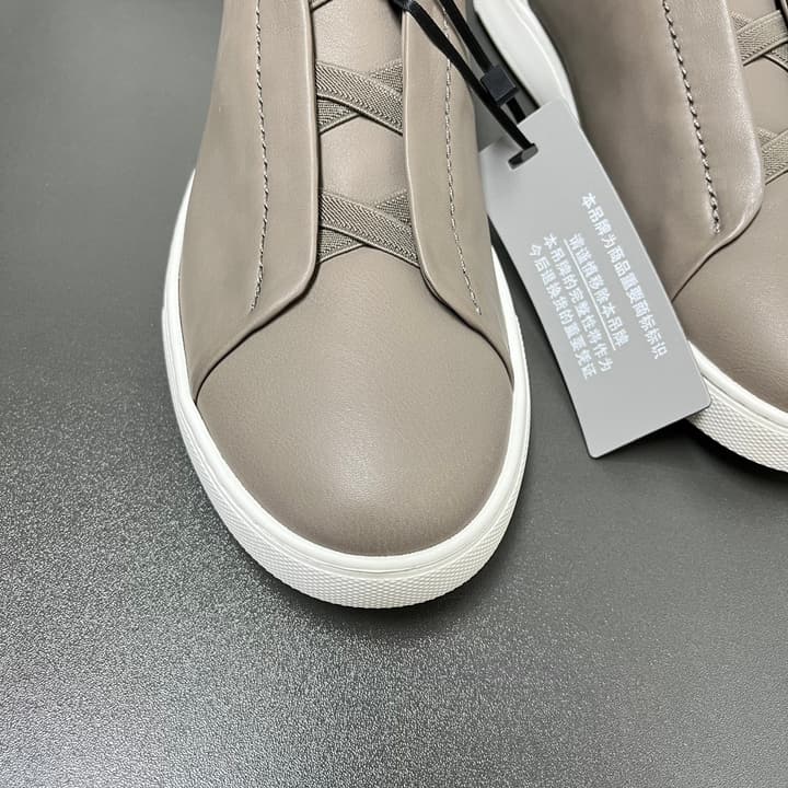 Zegna SECONDSKIN Triple Stitch™ Sneakers in Navy Blue