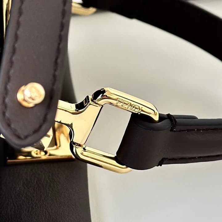 Fendi Peekaboo Classic Satchel in Dark Chocolate Leather