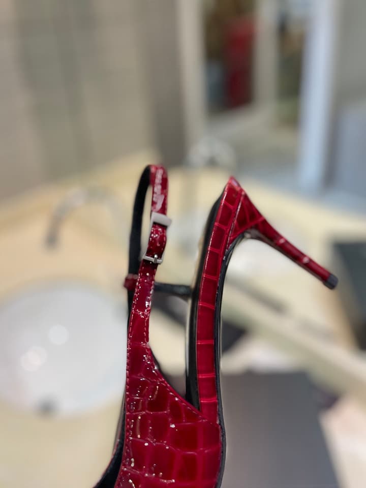 Saint Laurent Heeled Sandals – Summer Collection in Apricot