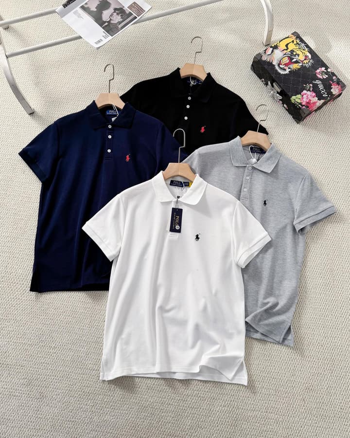 Ralph Lauren Small Pony Embroidered Polo Shirt in Black