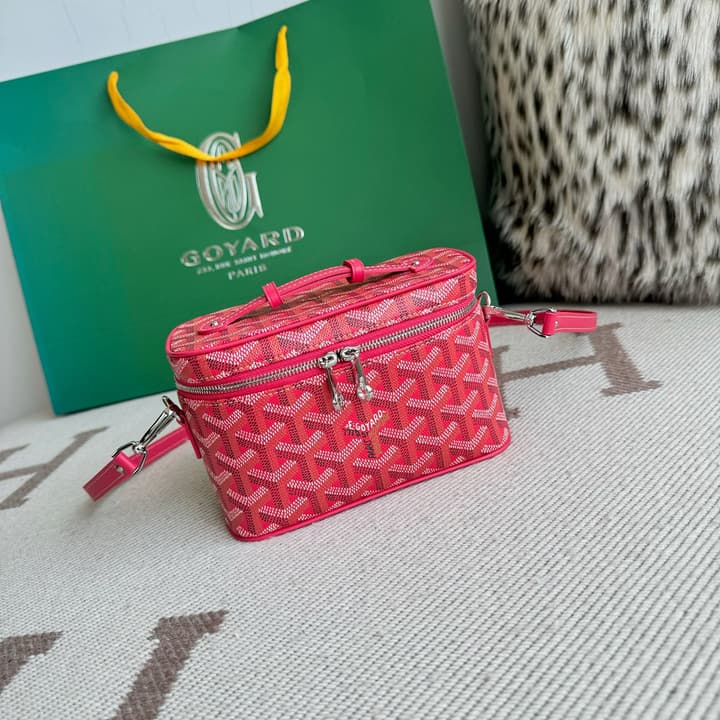 Goyard Muse Mini Vanity Case in Bright Orange Goyardine