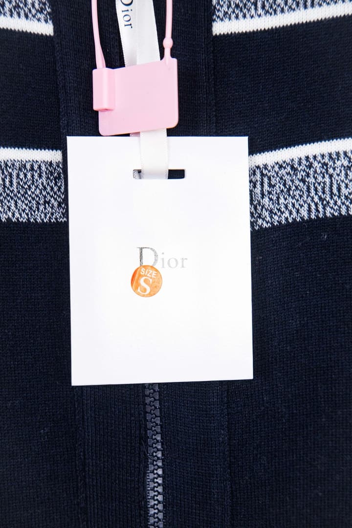 Dior Monogram Jacquard Zip Cardigan – 24SS in Light Grey Monogram