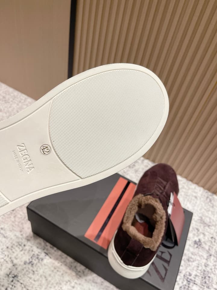 Zegna Triple Stitch Low-Top Casual Shoes – 2025SS in Black Leather