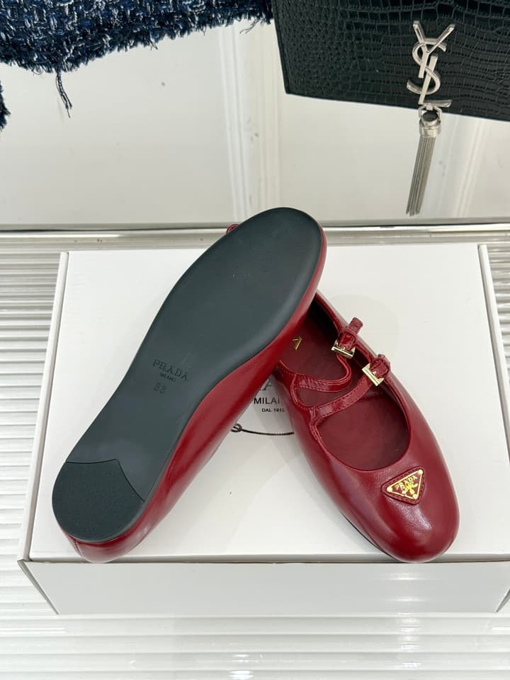 Prada Classic Mary Jane Flats in Leopard Print
