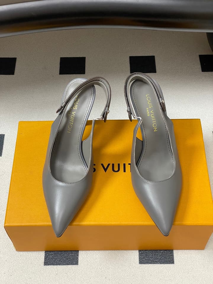 Louis Vuitton Legacy Slingback Pumps – 25SS in Light Grey Patent