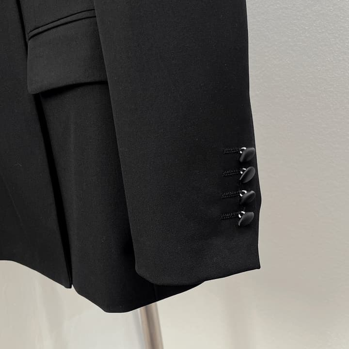 Saint Laurent Iconic Double-breasted Blazer in Classic Black