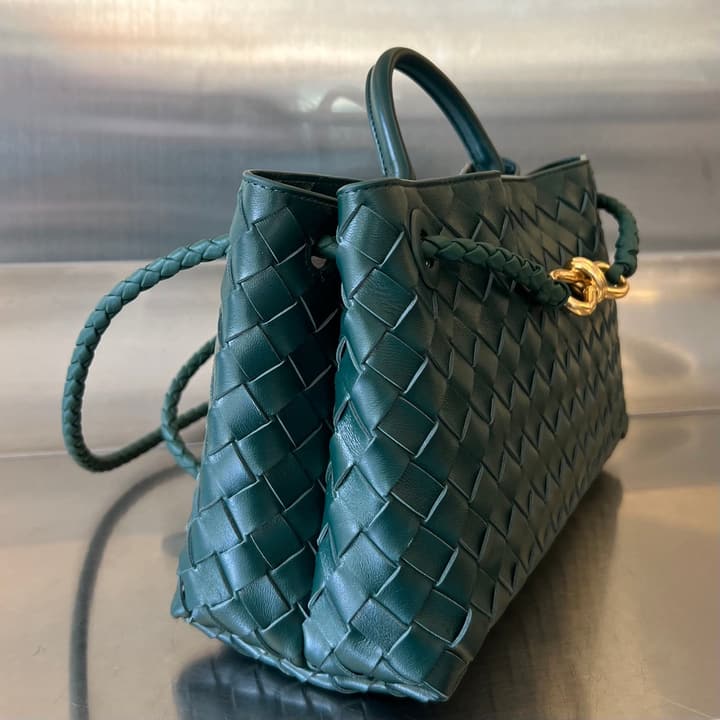 Bottega Veneta Andiamo Handbag in Charcoal Grey