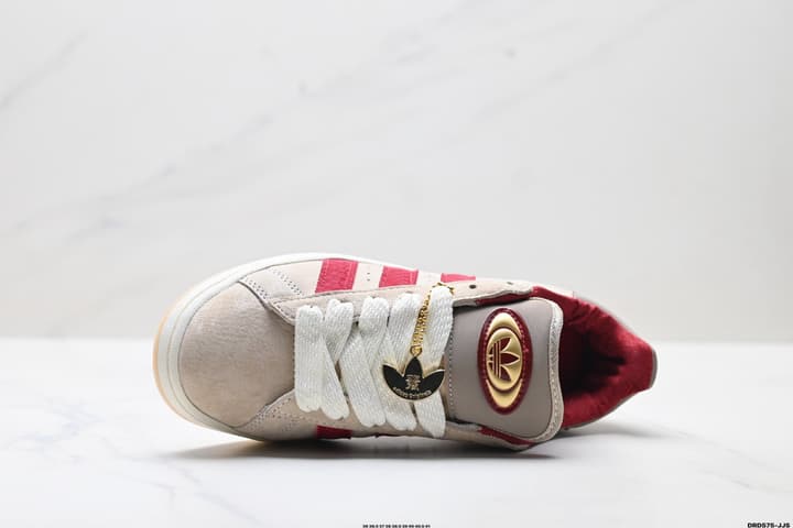 Adidas Originals Campus 00s Low-Top Sneakers – Year of the Snake Limited Edition in Beige Suede With Red Stripes