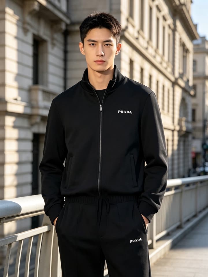 Prada Double-Sided Knit Tracksuit