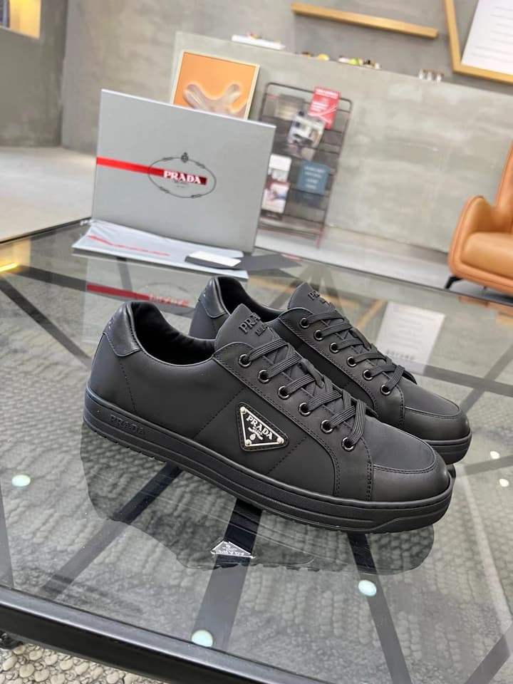 Prada Men's New Leather Sneakers