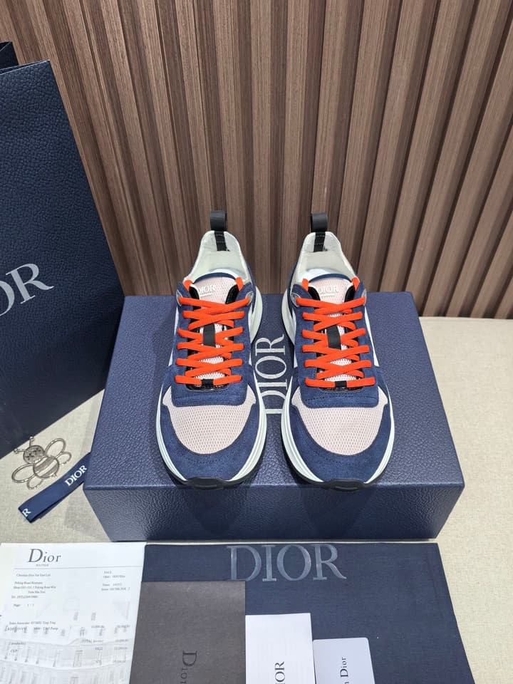 Dior Men's Leather Sneakers – New Collection in All Black