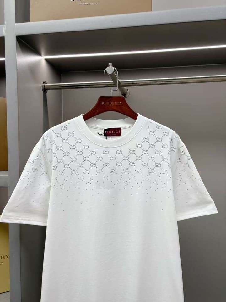 Gucci Crystal-Embellished Cotton T-Shirt – Spring/Summer Collection in Classic Black