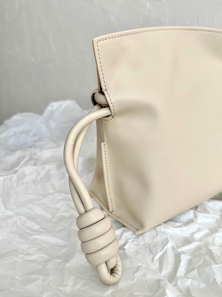 Loewe Flamenco Small Drawstring Bag in Cream