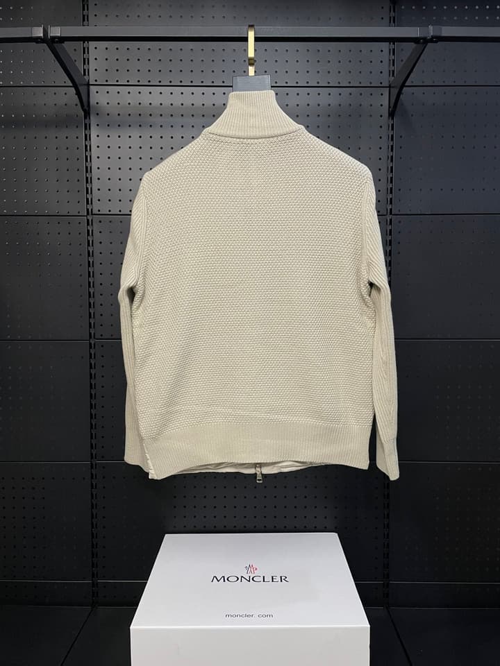 Moncler Men's Knit Down Spliced Jacket – New Collection in Beige