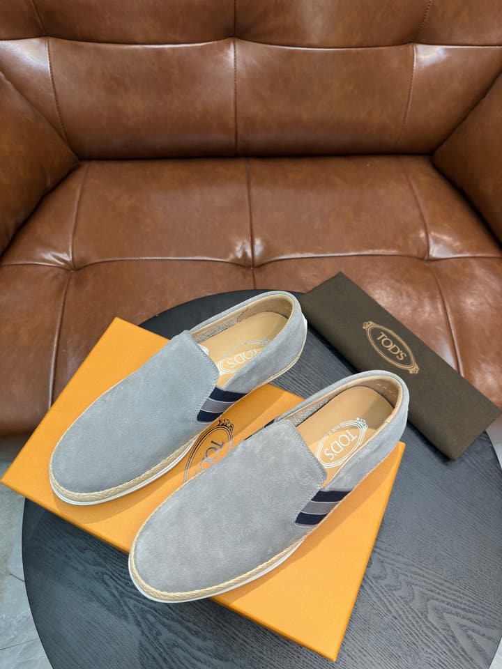 Tod's Suede Pebble-Sole Loafers
