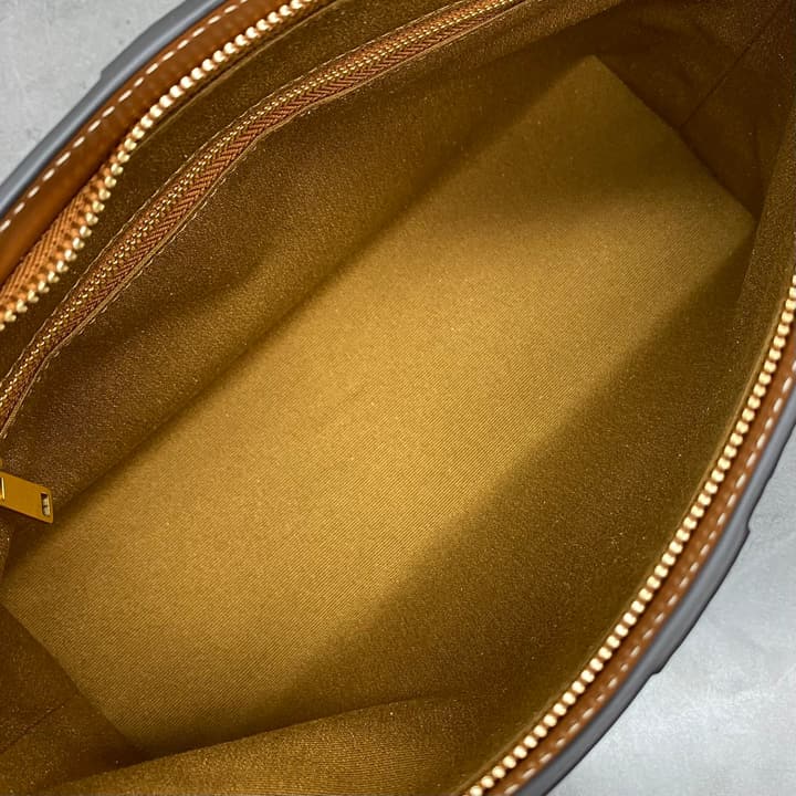 Celine LOCK Logo Print Calfskin Cosmetic Bag – 23FW