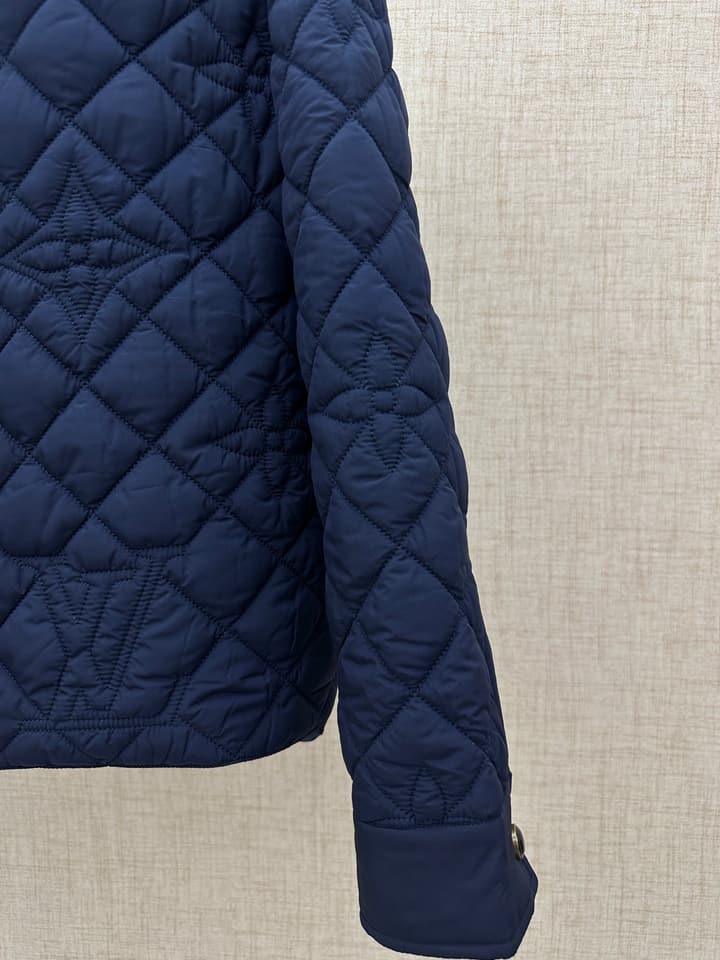 Louis Vuitton Diamond Quilted Jacket in Deep Navy Quilted Jacket