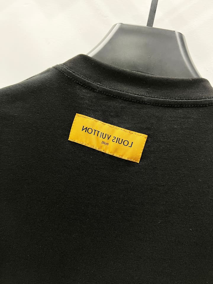 Louis Vuitton Towel Embroidery Classic Logo T-Shirt – 2025SS in Classic Black