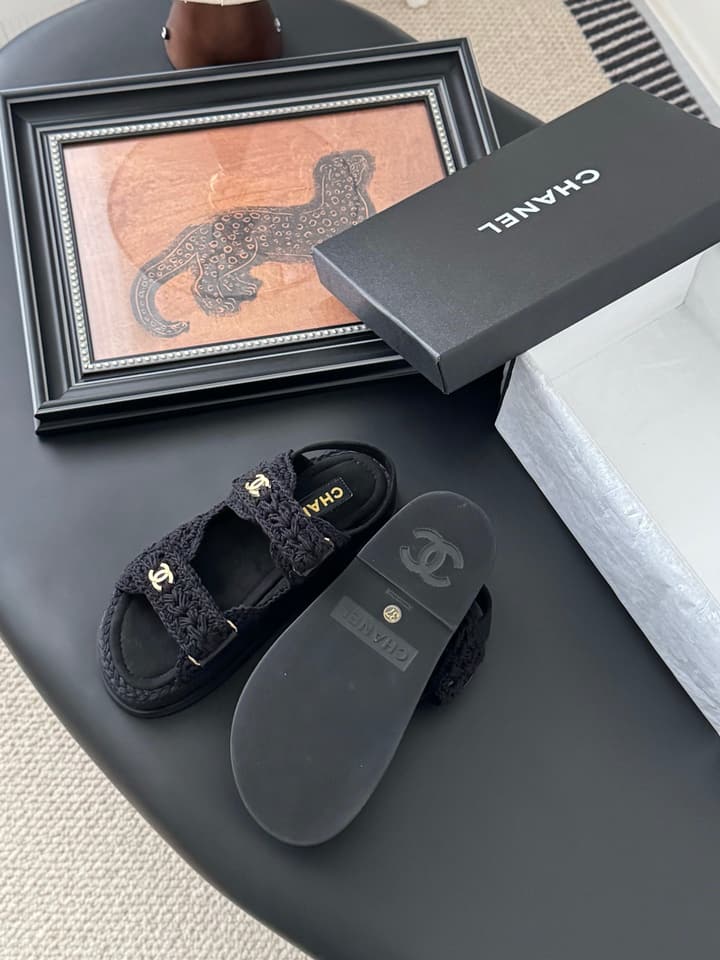 Chanel Velcro Flat Sandals – 25SS Collection in Beige