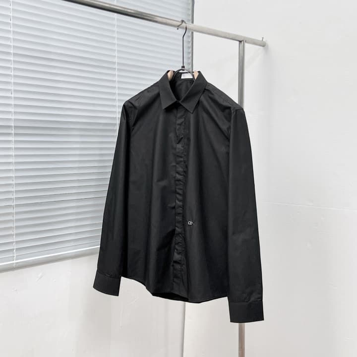 Dior Classic Silver CD Metal Waist Shirt in Black