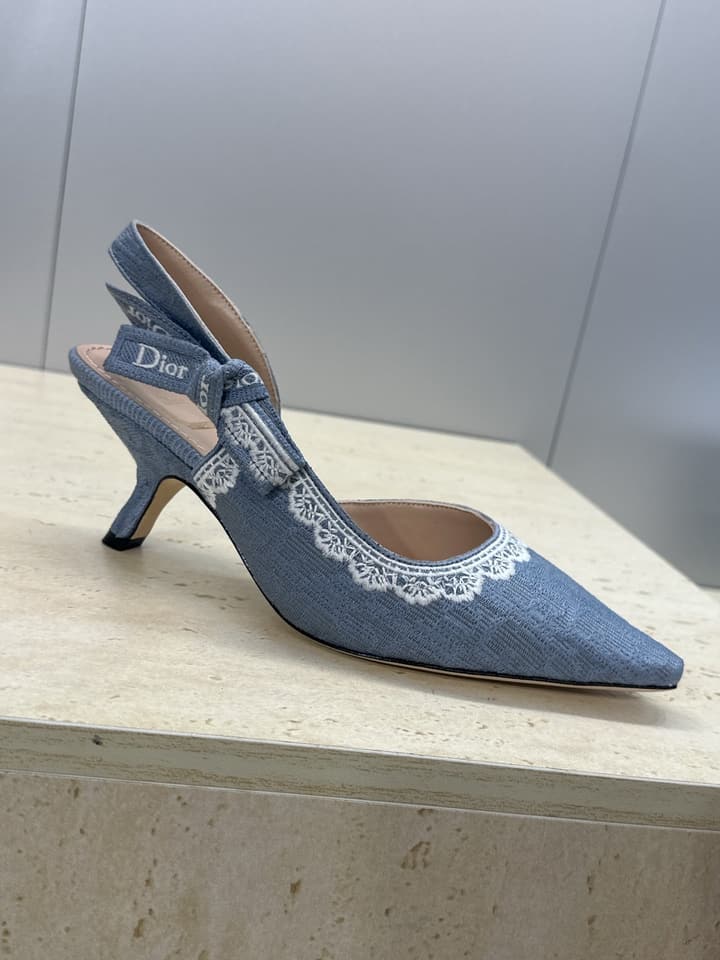 Dior J'Adior Dentelle Slingback Heels – 2026 Early Spring Haute Couture Collection in Beige