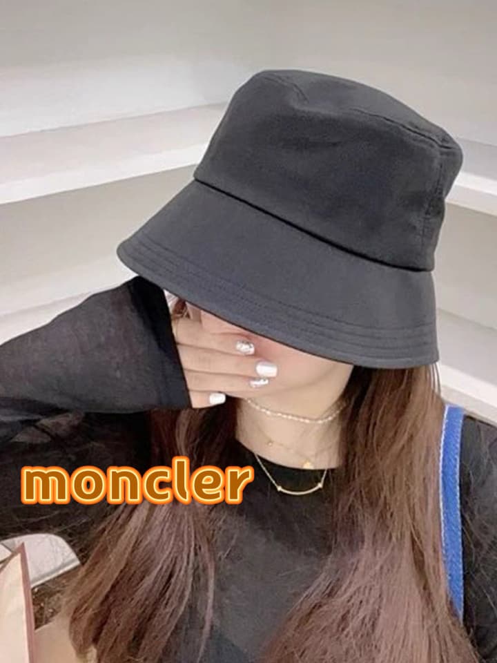 Moncler 2025 Autumn Bucket Hat in Black