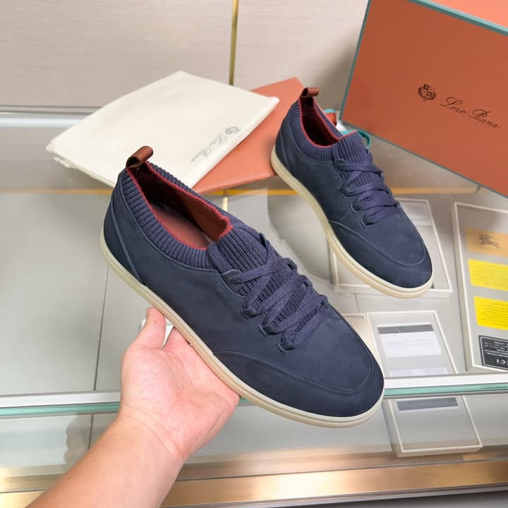 Loro Piana Classic Loafers in Midnight Black Suede