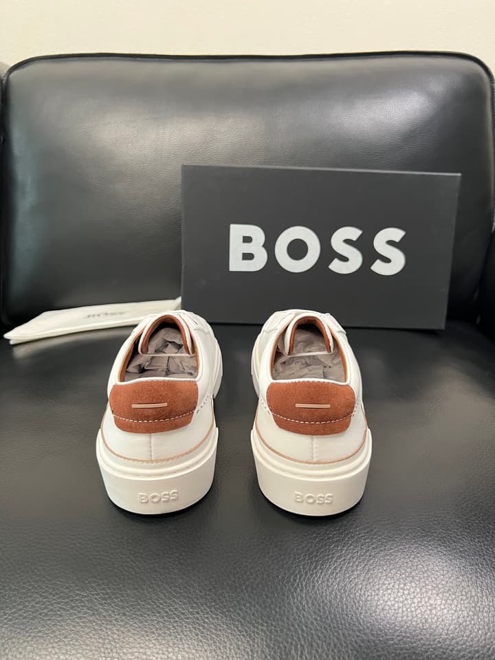 Boss Panelled Leather Sneakers