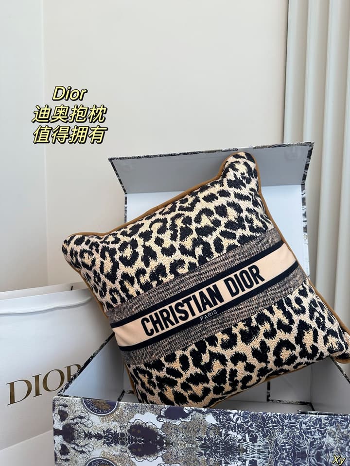 Dior Limited Edition Home Pillow in Black And White Toile Pattern