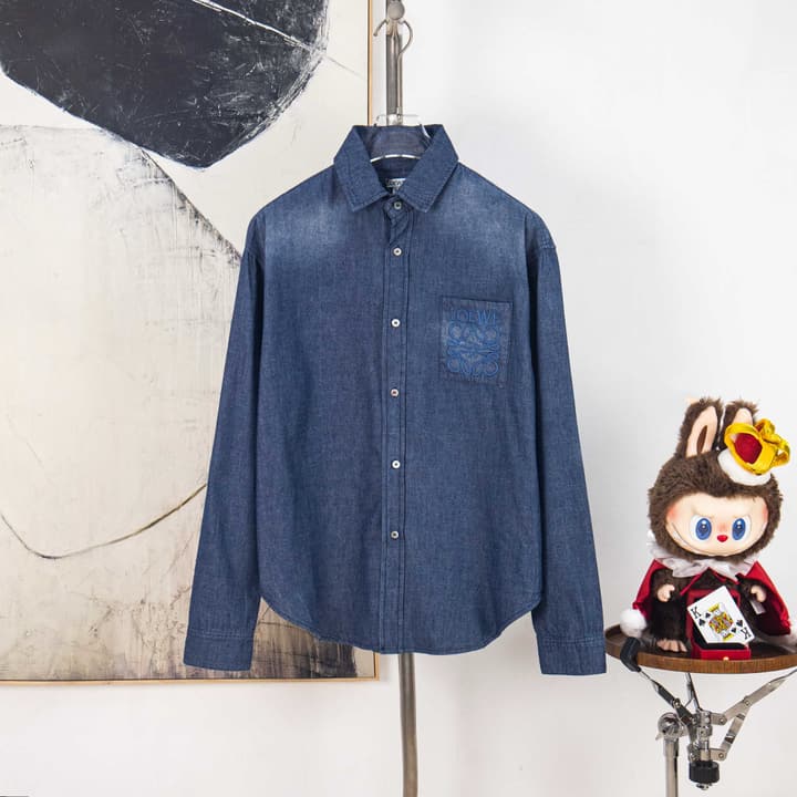 Loewe Double-Sided Denim Embroidered Shirt