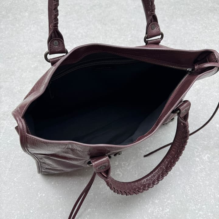 Balenciaga Le City Medium Shoulder Bag – Autumn/Winter Collection in Burgundy