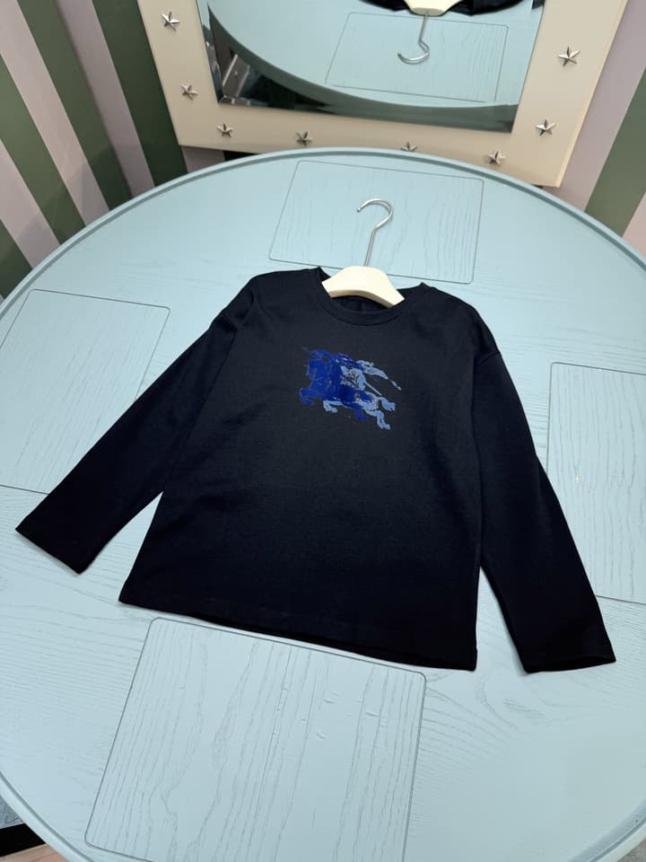 Burberry Kids Classic Logo Sweatshirt – 2025SS in Black With Blue Logo