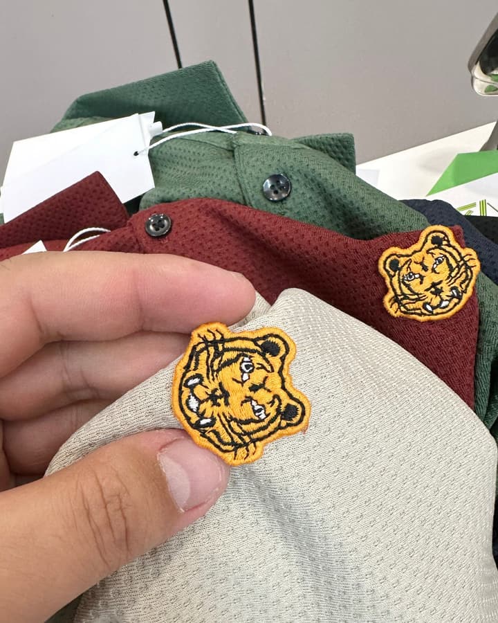 Kenzo Tiger Head Long Sleeve Polo Shirt – 2024SS – 2025 Collection in Green
